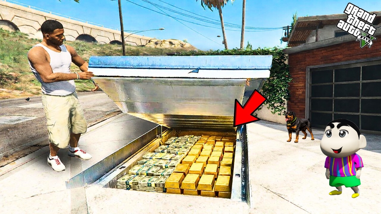 Franklin Finds a Hidden Underground Bunker Beneath His House! 😱 | GTA 5