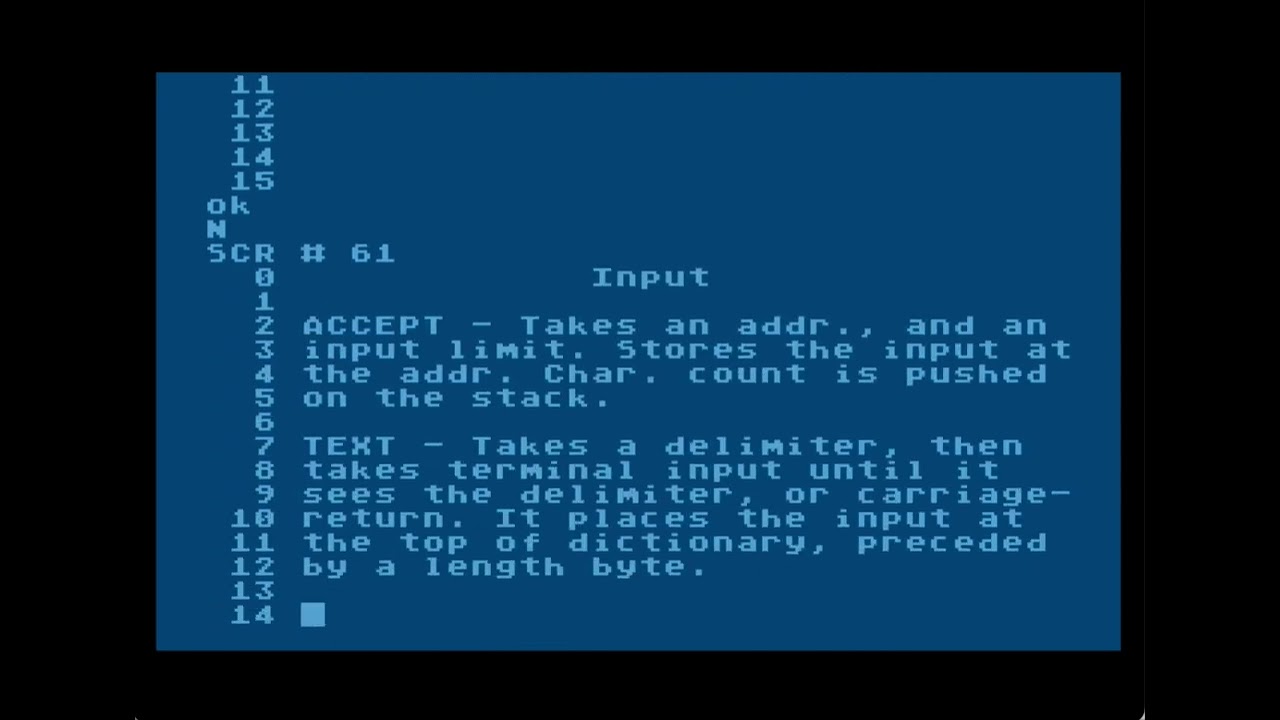Расширенный APX Forth, часть 7 — Atari 8-бит