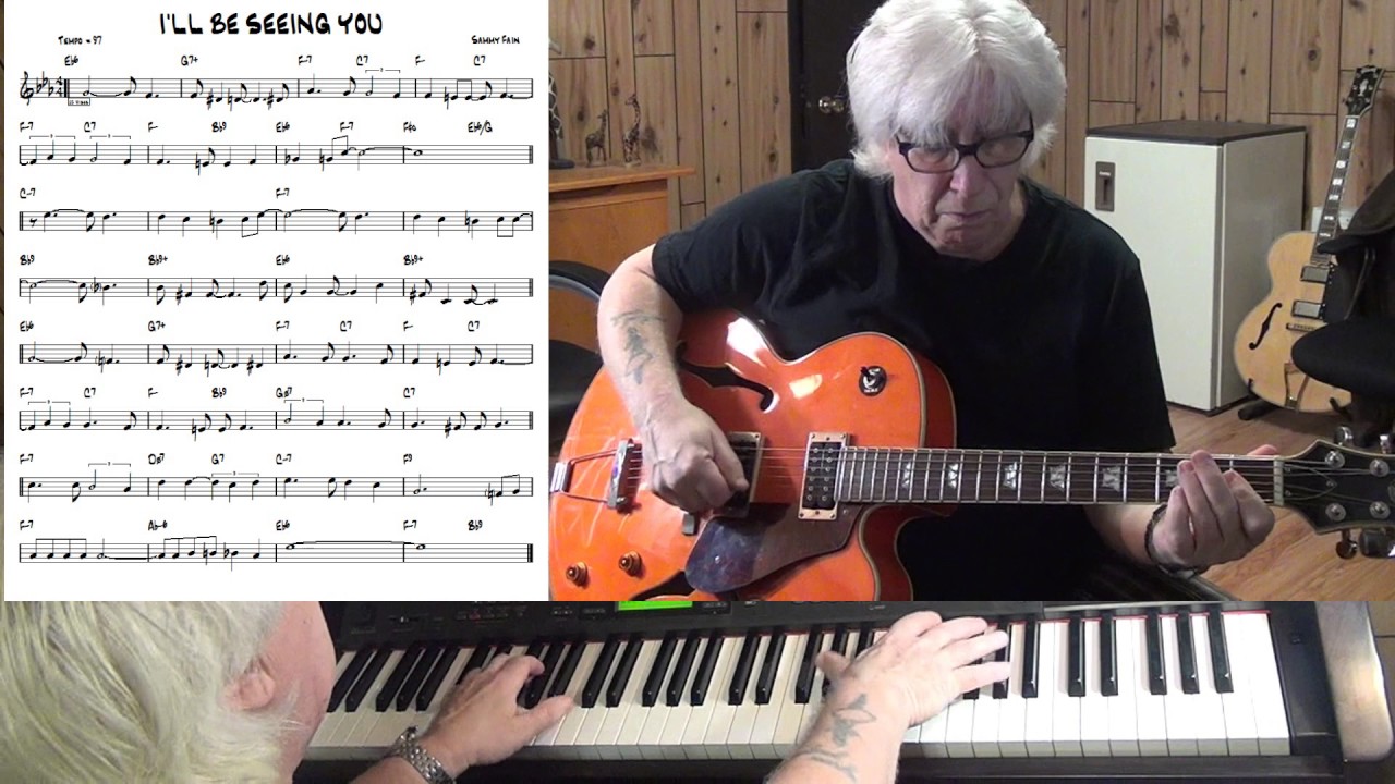 I'll Be Seeing You - Jazz guitar & piano cover ( Sammy Fain )
