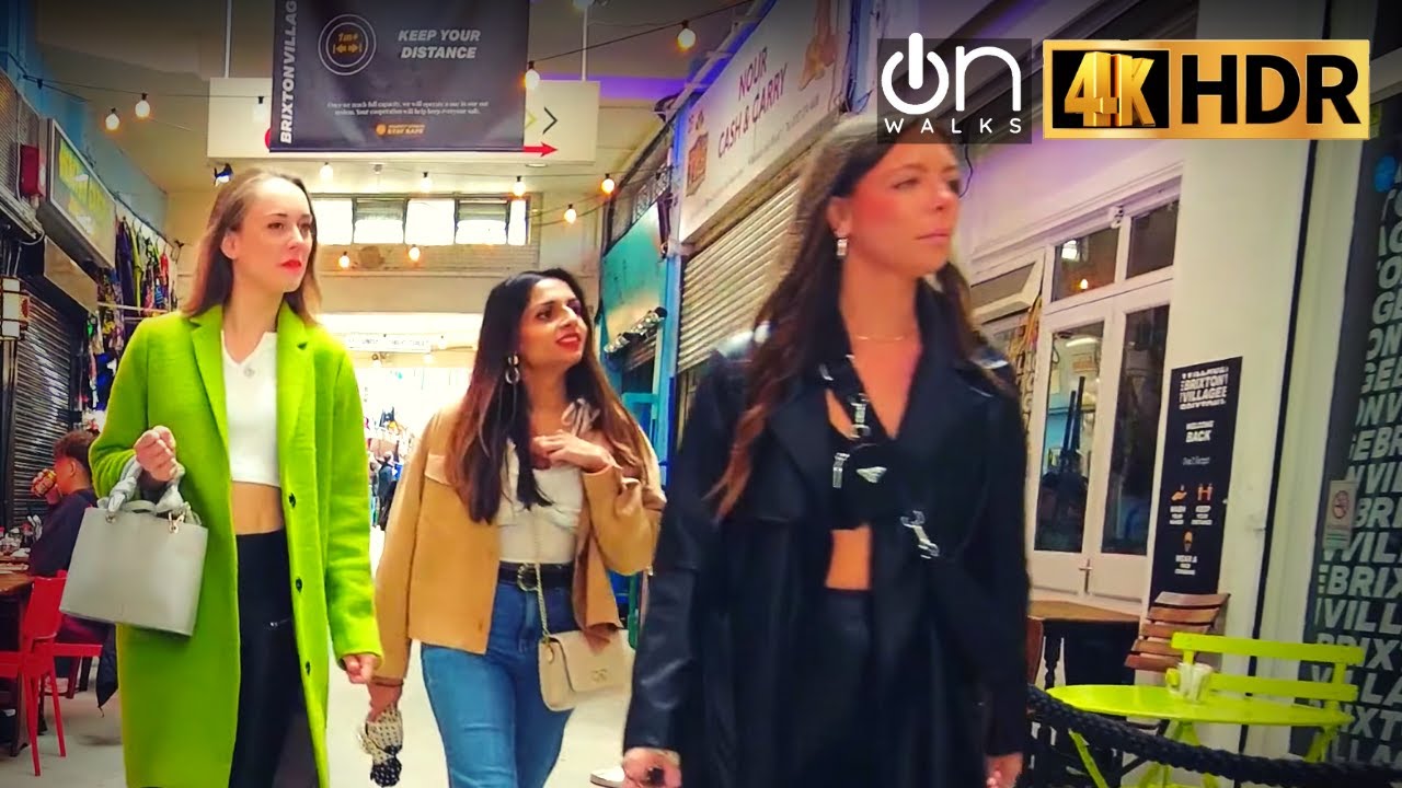 🇬🇧 London Walk - Brixton, Inc Brixton Market, Brixton Village market 👖🍗🍹 | July 2021