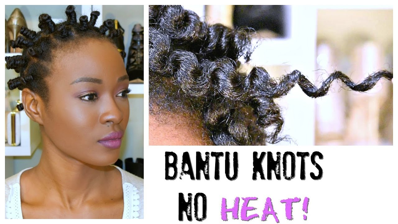 Fluffy Bantu Knots From Scratch On Natural Hair: ONE Product, NO HEAT!
