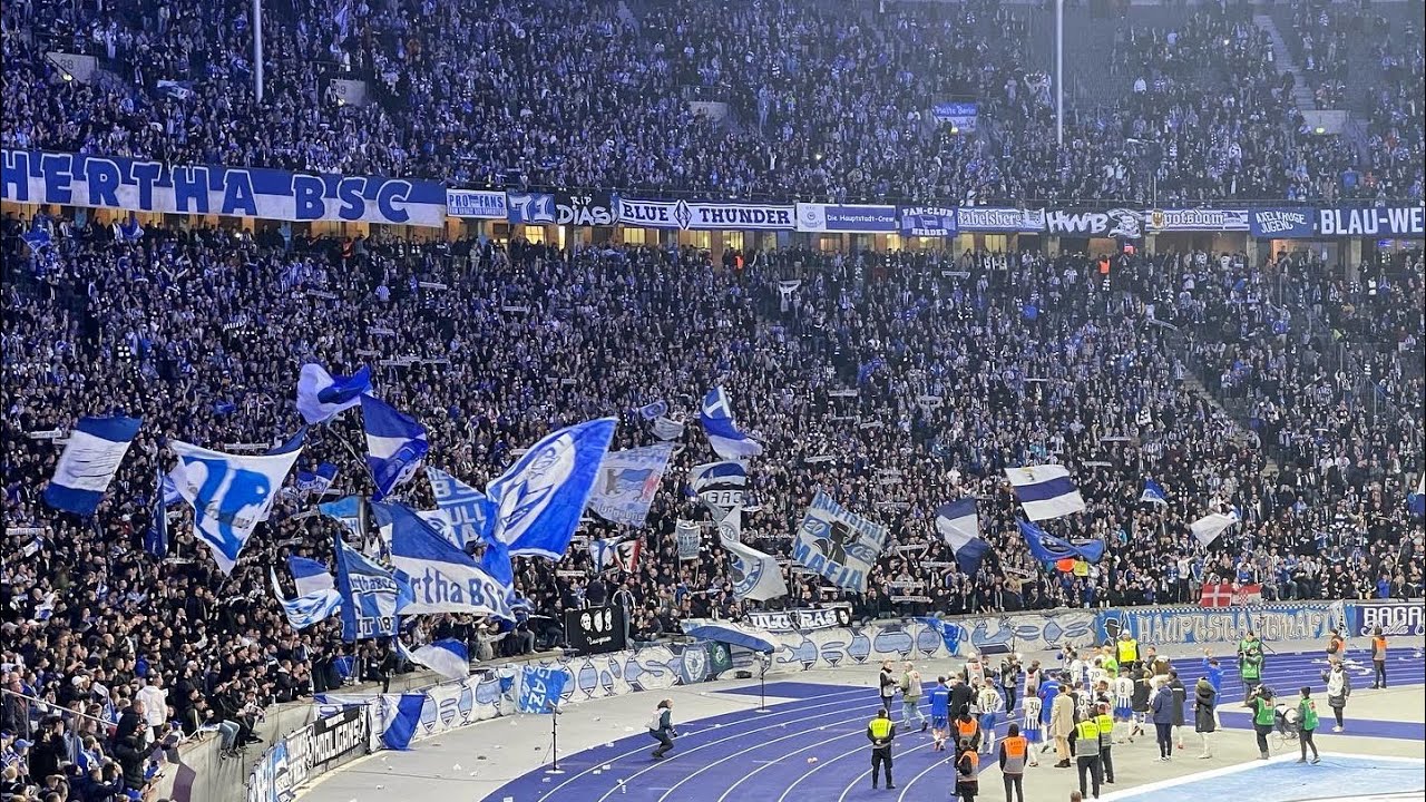 Hertha Berlin vs FC Köln 12/11/22. Olympiastadion, Bundesliga. Ultras boycott ￼ ￼ Qatar World Cup