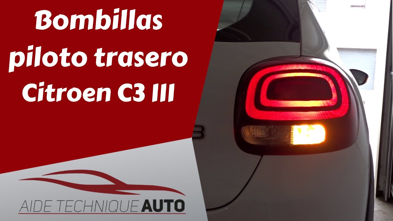 Cambio bombillas piloto trasero Citroen C3 III - DIY