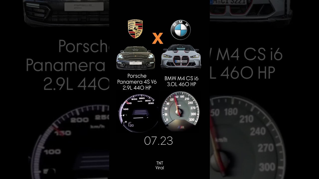 Porsche Panamera 4S V6 2.9L 440 HP vs BMW M4 CS i6 3.OL 46O HP