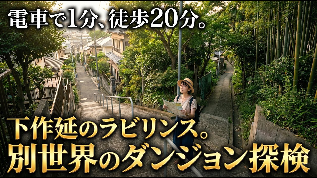 【川崎市散歩】溝の口の裏側「下作延」が凄すぎる。激坂と路地裏を抜けて梶ヶ谷へ