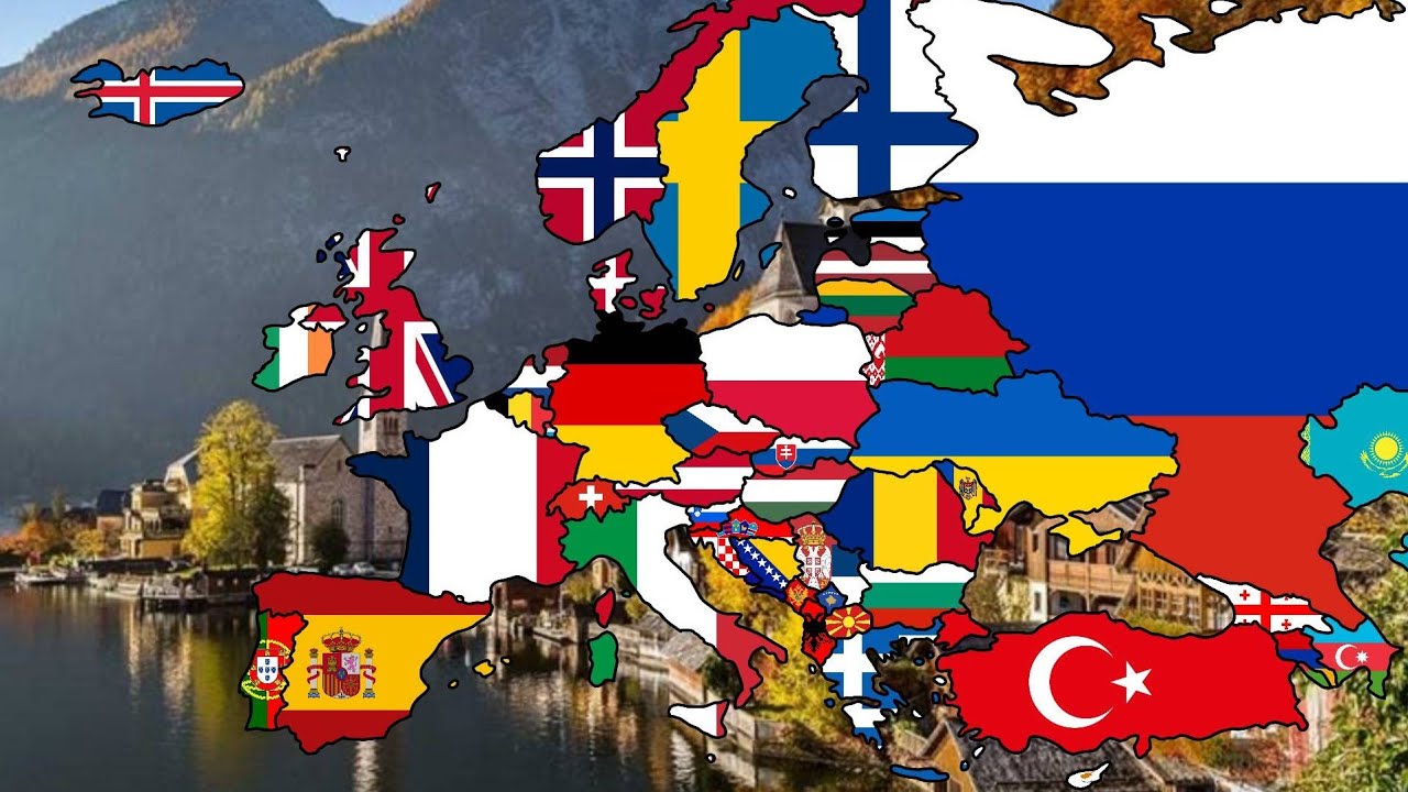 Europe Flag Map Speedart (Remastered)