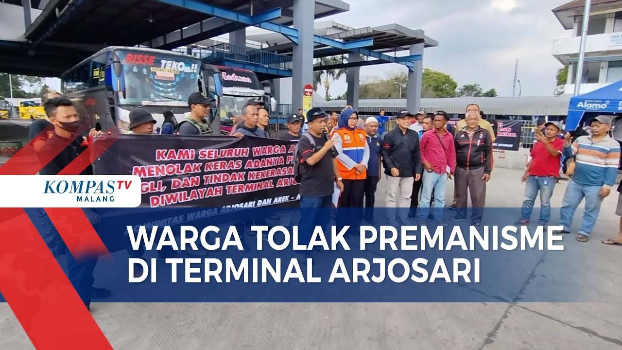 Aksi Damai Warga Tolak Premanisme di Terminal Arjosari