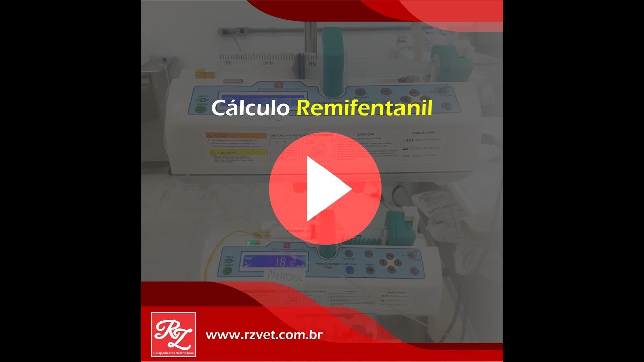 Vídeo de Calculo do Remifentanil para uso em bomba de Seringa RE700VET da  RZVet Brasil