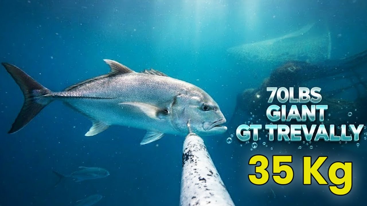 70Lbs  3 Giant Trevallys | Spearfishing in Pakistan #spearfishing #fishing #freediving #karachi