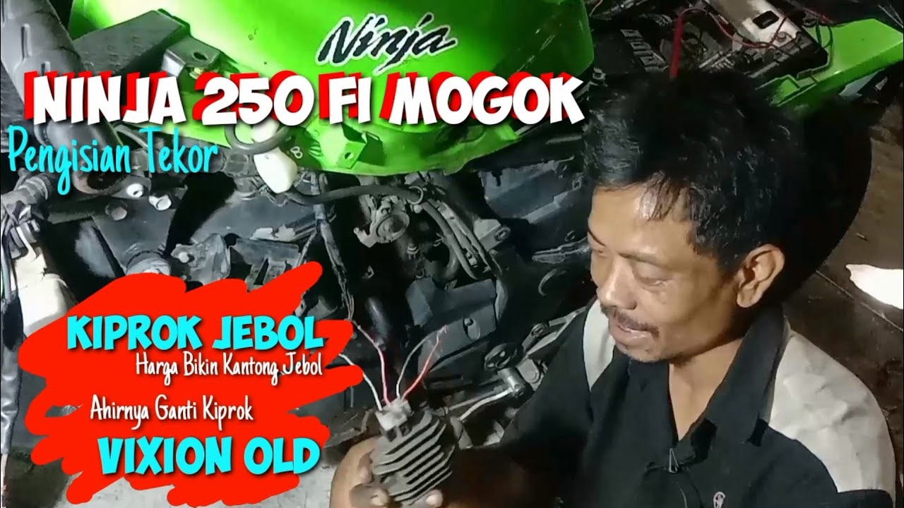 Ninja 250 fi Mogok,Mesin Brebet,Pengisian Tekor.Kiprok Bermasalah Ganti Punya Vixion Old