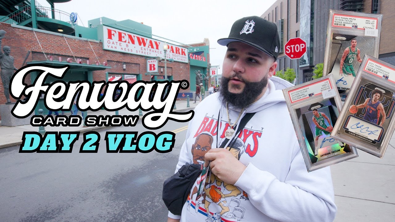 BUYING UP THE DEALS AT THE FENWAY CARD SHOW ! Day 2 Vlog