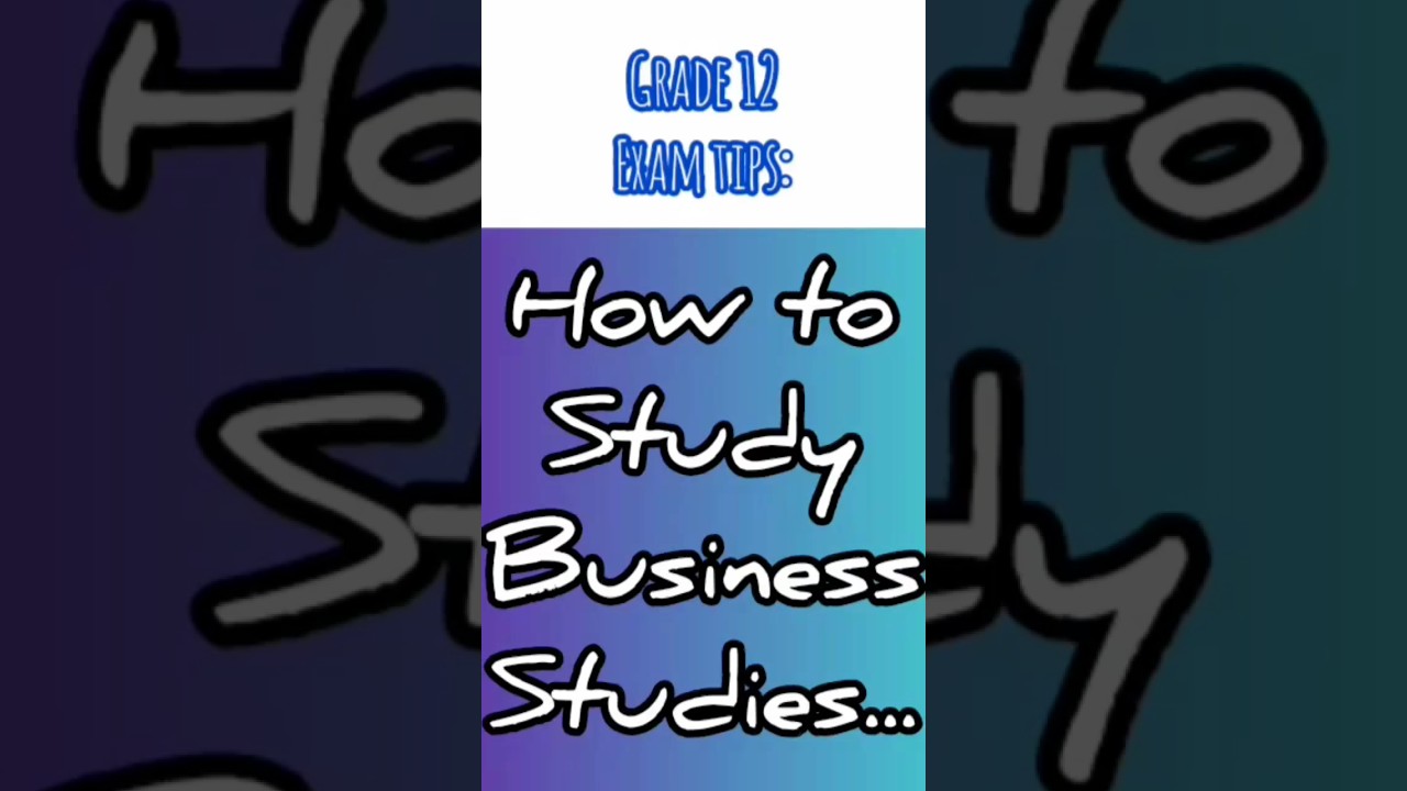 Как изучать БИЗНЕС-НАУКИ #matric #grade12 #examprep #examtips #exam #examppreparation