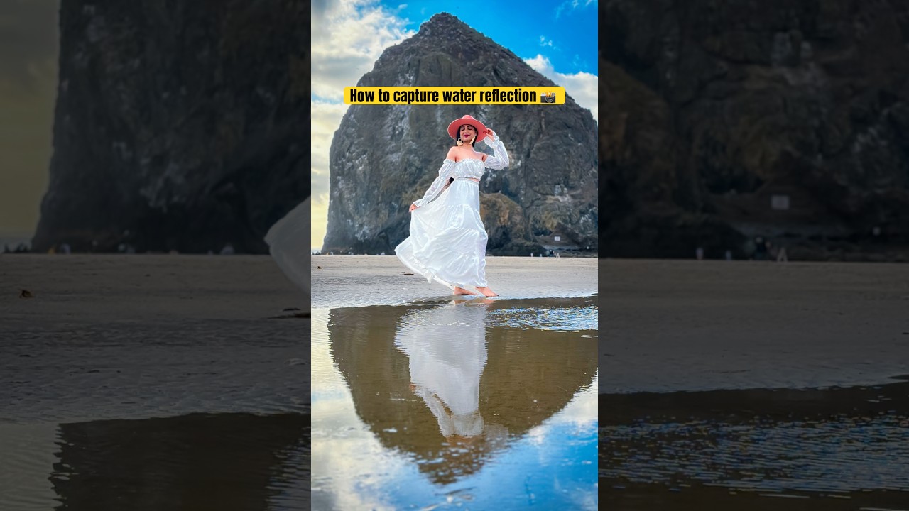 How to capture water reflection 📸 #posing #howtopose #posesideas #poses #posingtips #shorts #pose