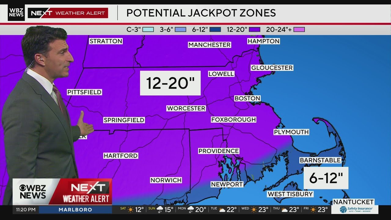 Major snow storm to reach Boston Sunday. Here's the latest Massachusetts weather forecast.