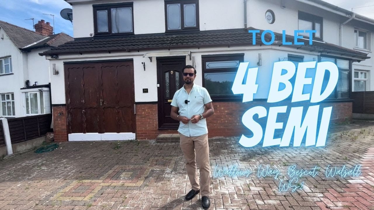 TO LET - 4 Bed Semi, Wallows Lane, Bescot, Walsall, WS2.