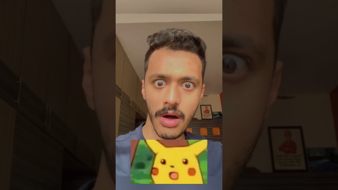 SHOCKED PIKACHU FACE 😱#shorts