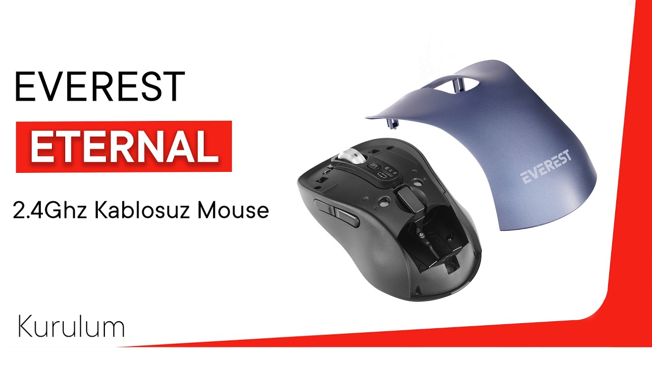 Everest Eternal 2.4Ghz Kablosuz Mouse | BT ve Mac OS  Bağlantısı