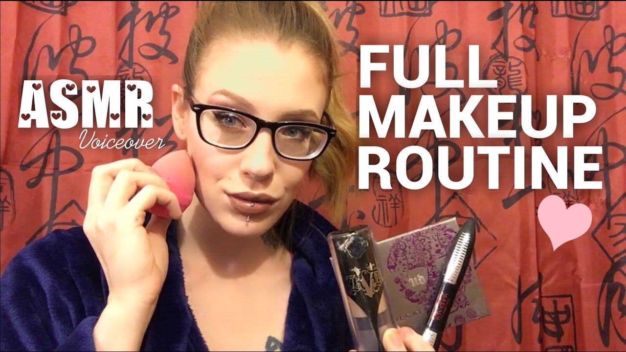 ASMR FULL MAKEUP ROUTINE WITH TINGLY VOICEOVER