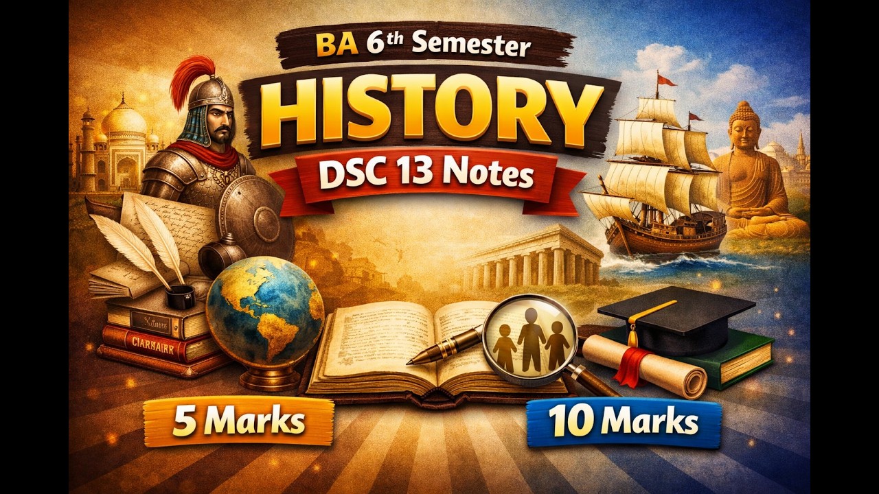 BA 6th Semester History DSC 13 Notes | 5 marks | 10 marks |