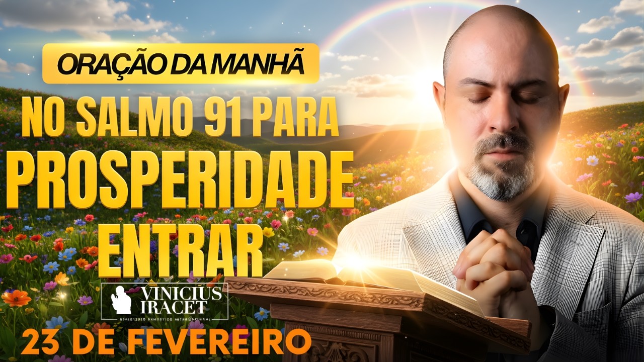 ORAÇÃO DA MANHÃ DE HOJE- 23 DE FEVEREIRO- SALMO 91- PARA PROSPERIDADE ENTRAR AGORA- Vinicius Iracet.