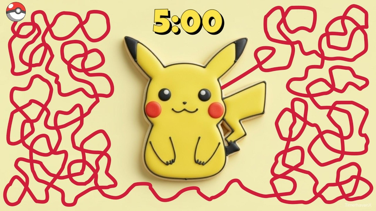 5 Minute Timer Bomb | Pokemon Timer | Pikachu Cookie EXPLOSION! ⚡🍪