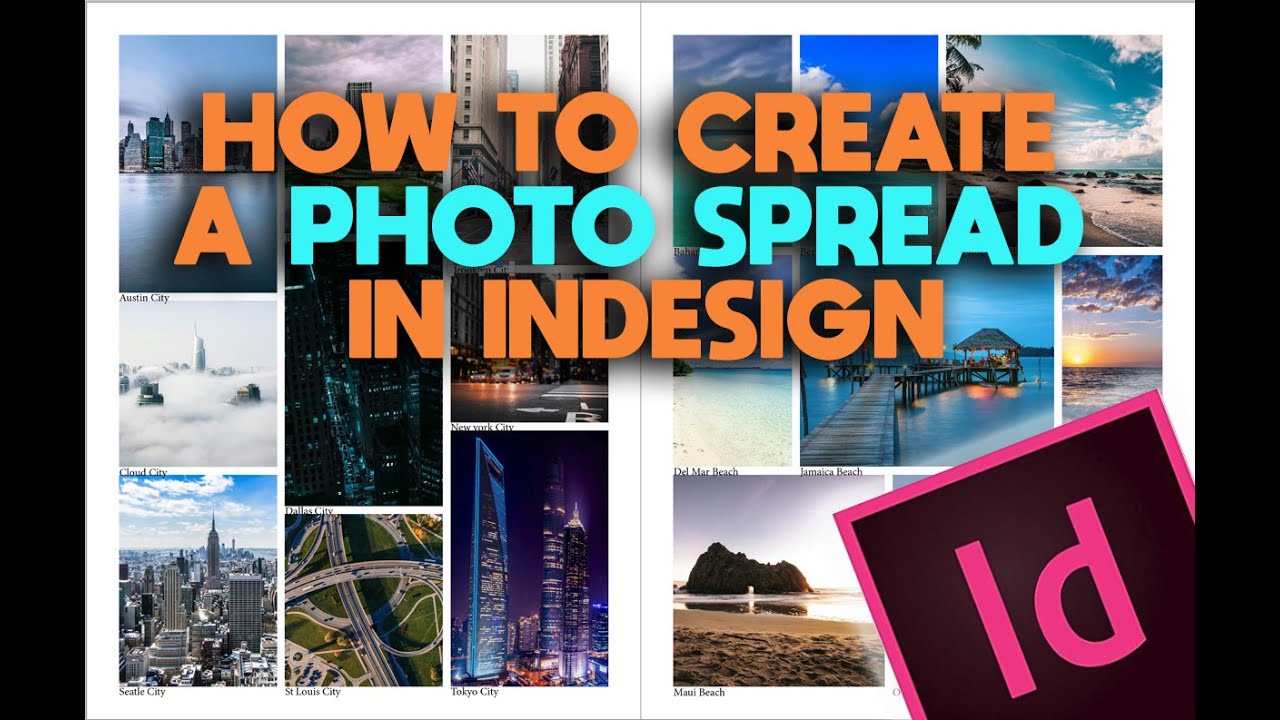 Создайте макет фотографии с подписями в Indesign