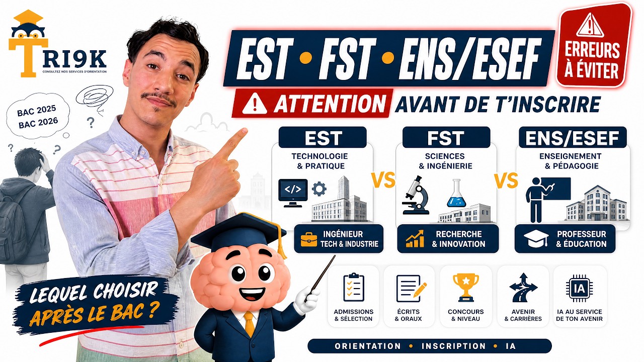 التسجيل. في FST ,EST ,ENS ESEF إحذر قبل ما تسجل