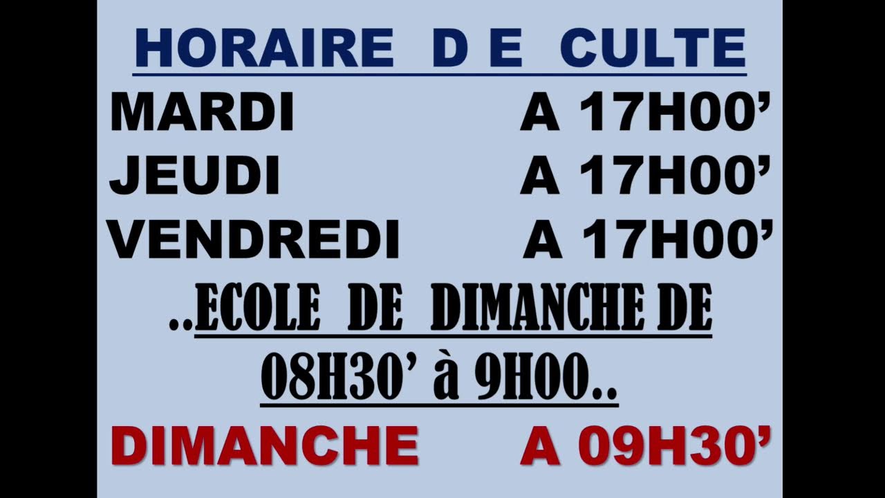 CMJC, DIMANCHE 08/02/2026/ THEME :LE DEBUT ET LA FIN DU TEMPS DES NATIONS / Fr KINKELA NASINA JEAN