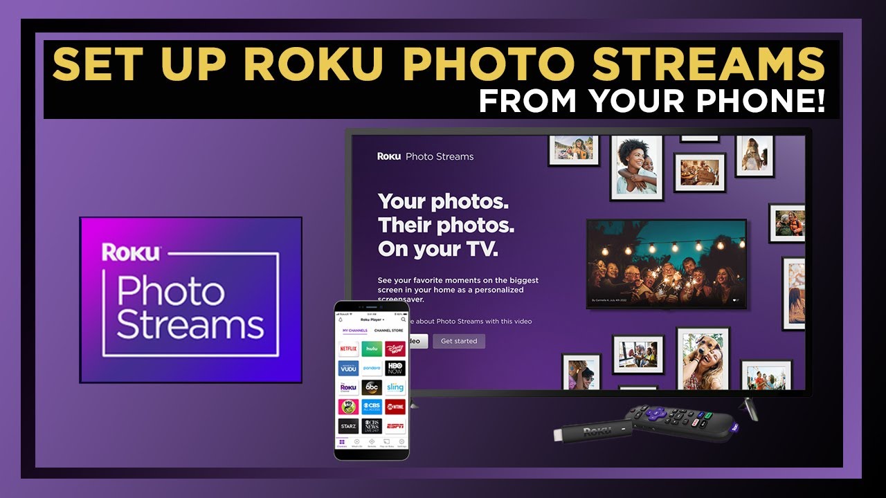 UPDATE: Use Backdrops instead- Set Up your ROKU Photo Stream screensaver.  Your Photos on your TV!
