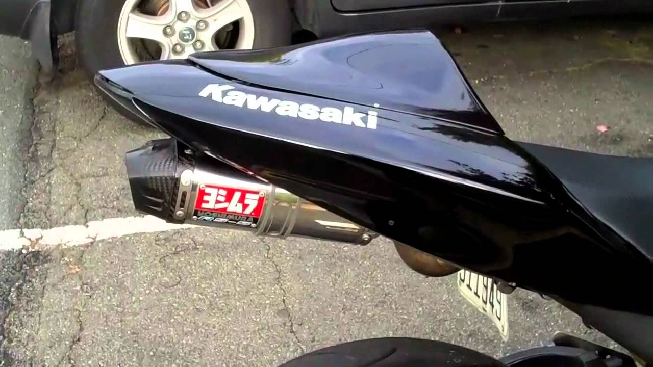 2006 ZX6R shortened Yoshimura RS-5 slip on exhaust