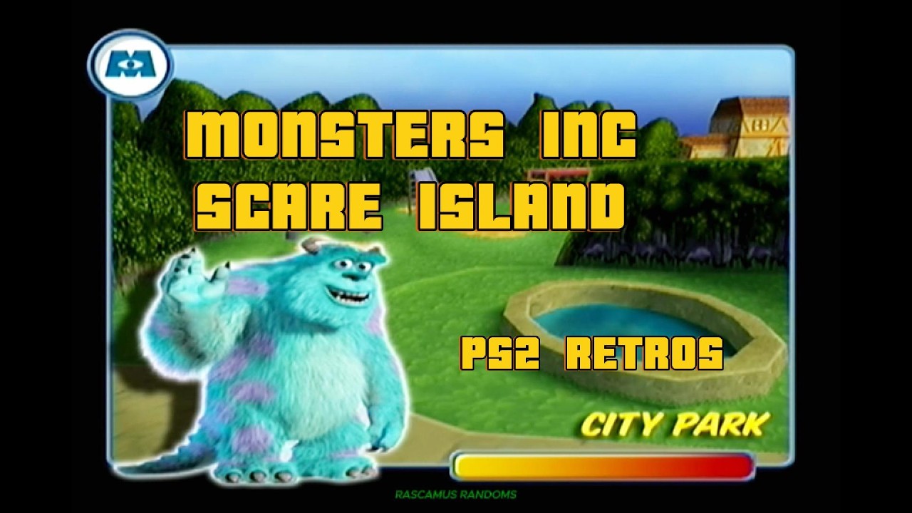 MONSTERS INC SCARE ISLAND On PS2 Gameplay show with commentary retro review Pixar playstation 2 game