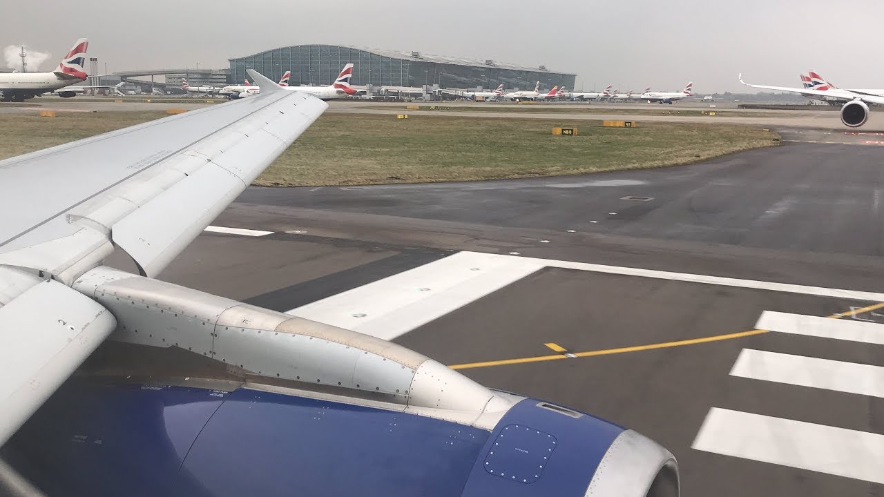 AIRPORT ACTION | British Airways A320 takeoff from London Heathrow Airport