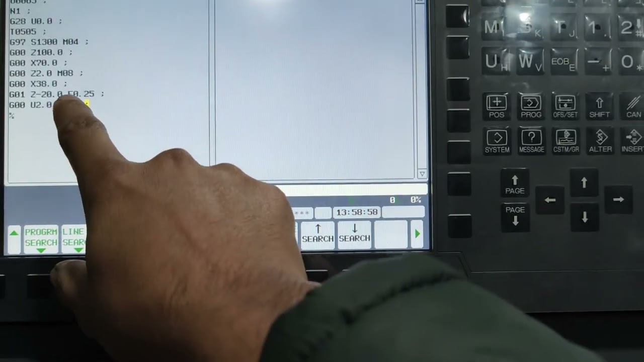 Turning program menual Fanuc control 