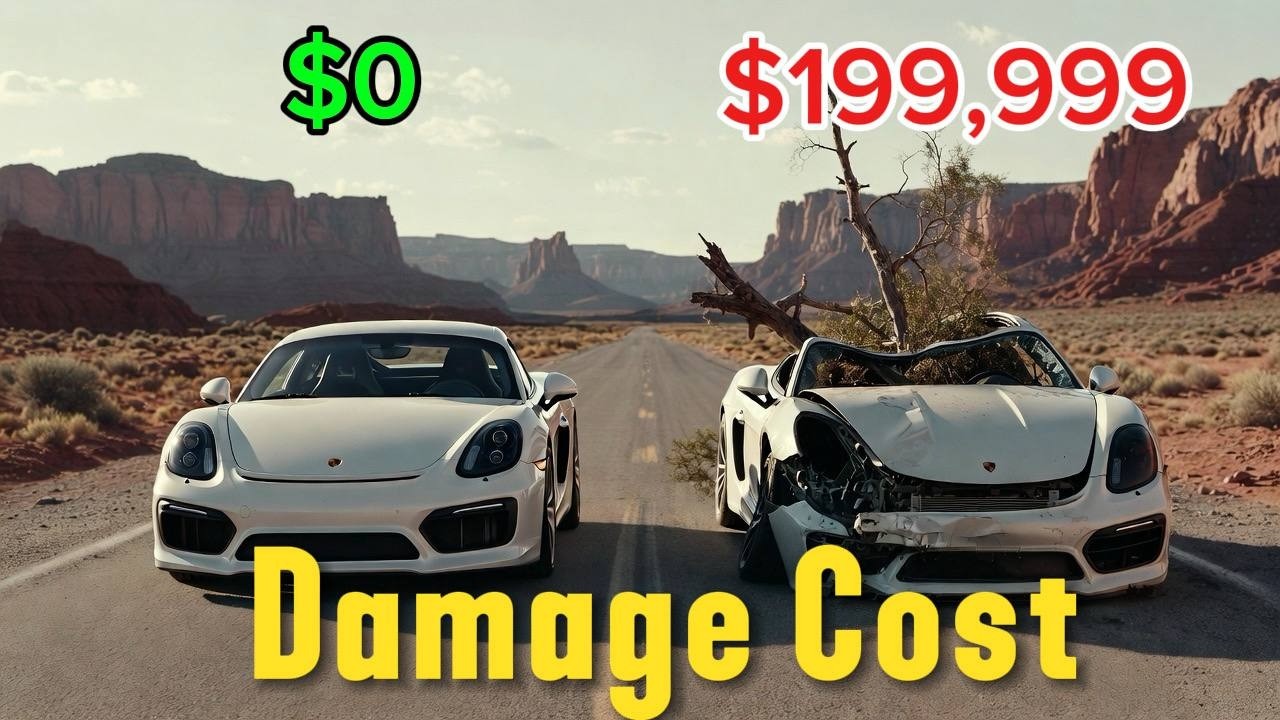 Realistic Crashes BeamNG Drive Damage Cost Porsche Cayman | Epic Wallet Survival