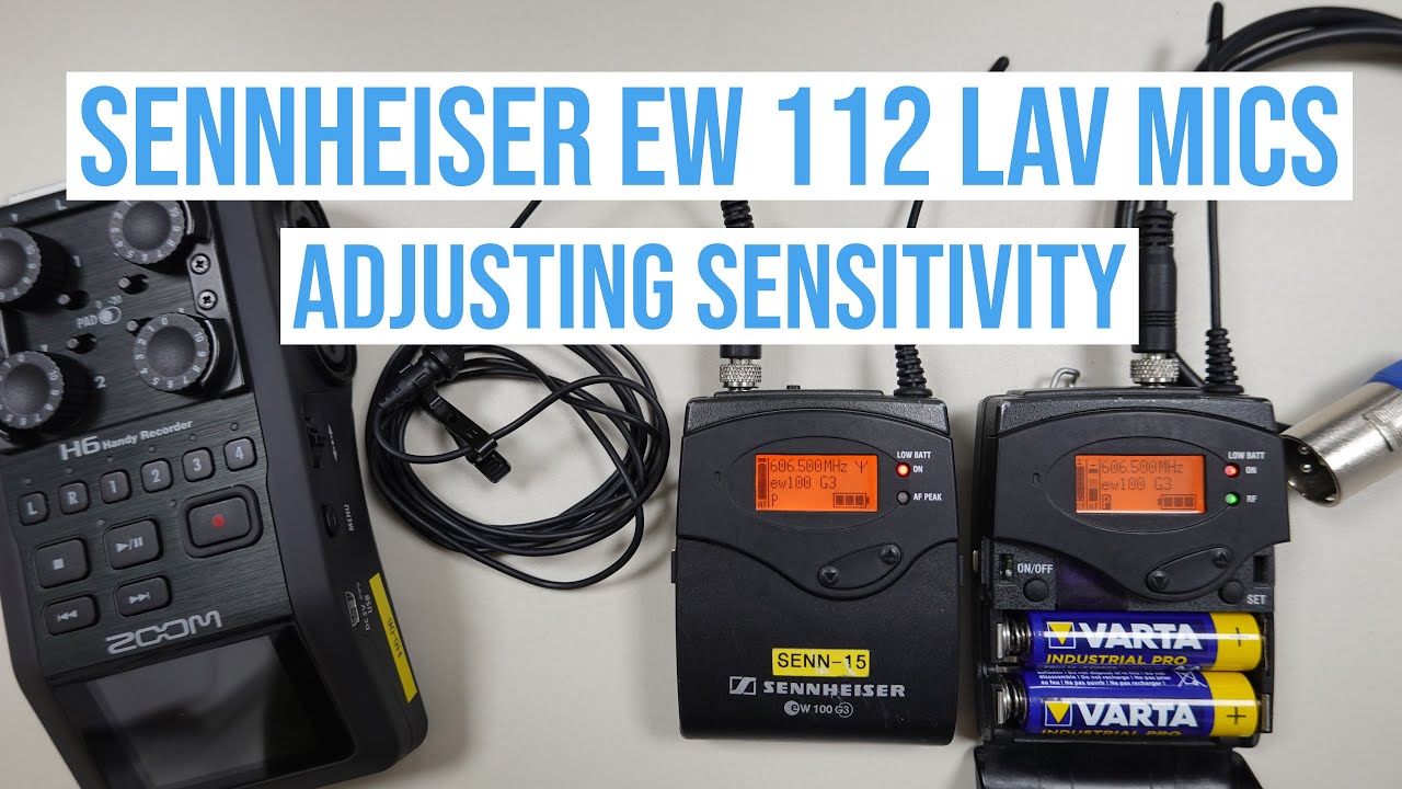 Sennheiser EW112 Lavalier Mic Kit - How To Adjust Sensitivity