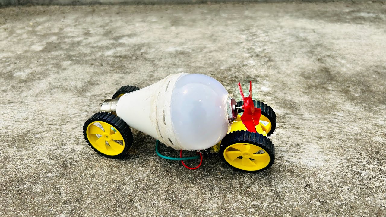 How To Make Led Bulb Helicopter Car At Home