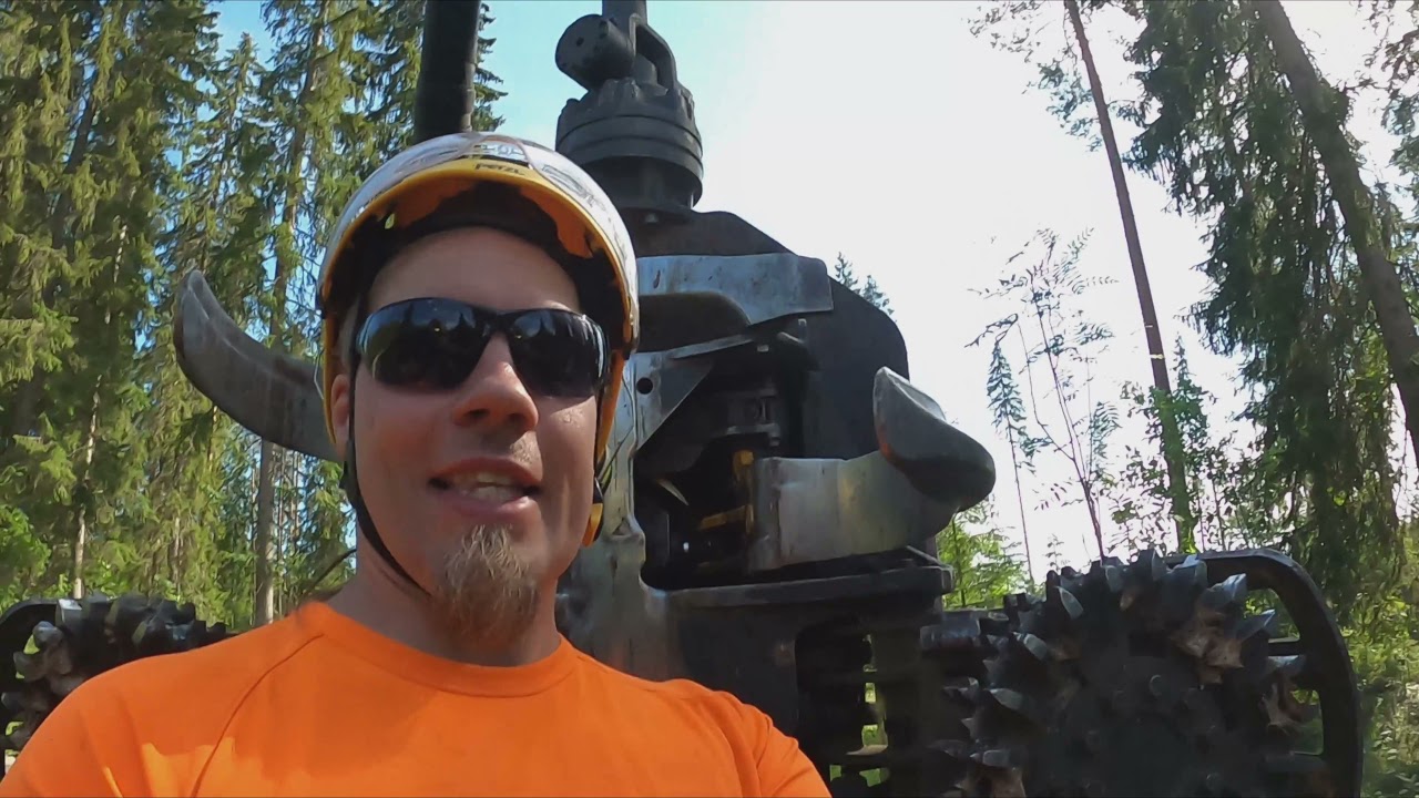 Ergolla myrskytuhoja selvittämässä ja pikainen koneen esittely alussa.Ponsse Ergo AF H7. vm 2019