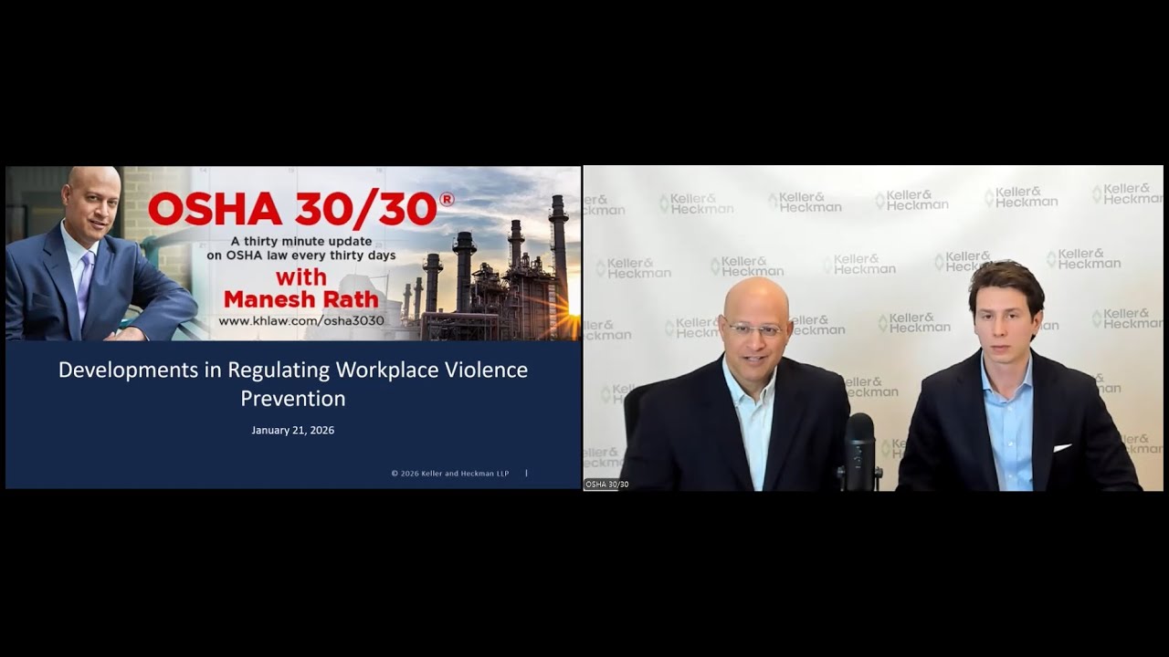 Developments in Regulating Workplace Violence Prevention