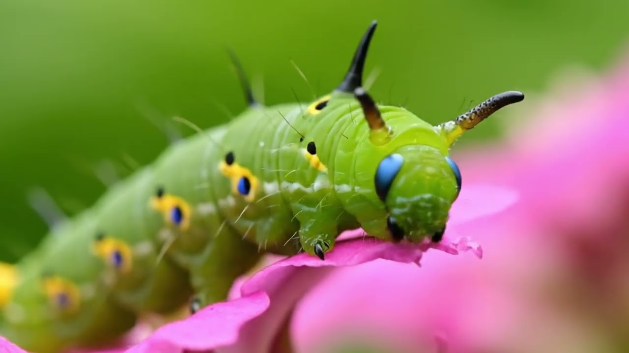 ASMR big blue worm HD 2k relaxing