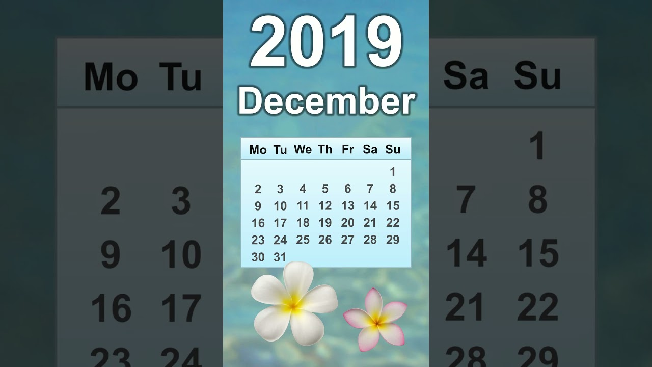 December 2019 Calendar