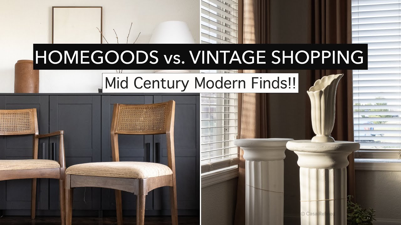 Come Mid Century Modern Shopping With Me + Haul (HomeGoods vs vintage decor)