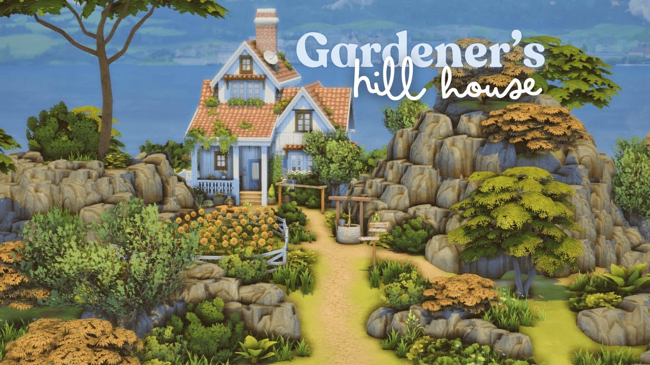 Gardener's Hill House  🪴🌻| The Sims 4 | Speed Build with Ambience Sounds