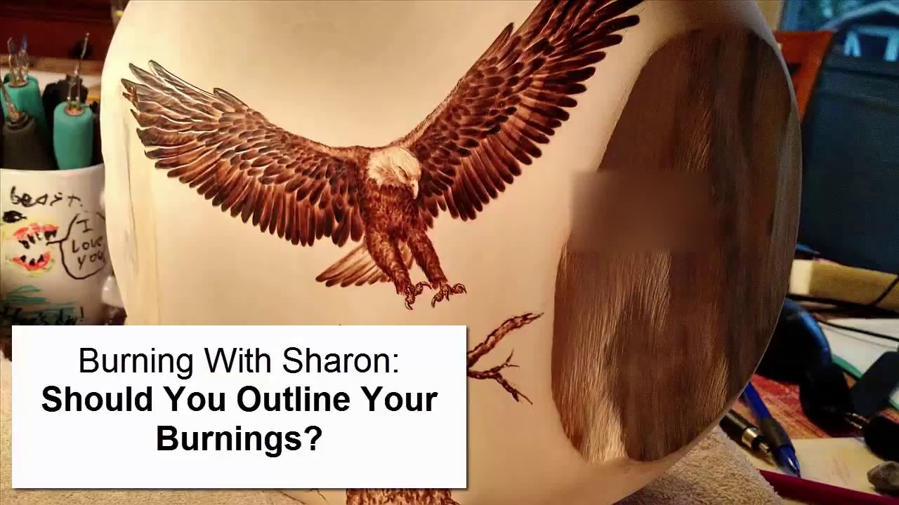 Pyrography: Should you outline your woodburnings?