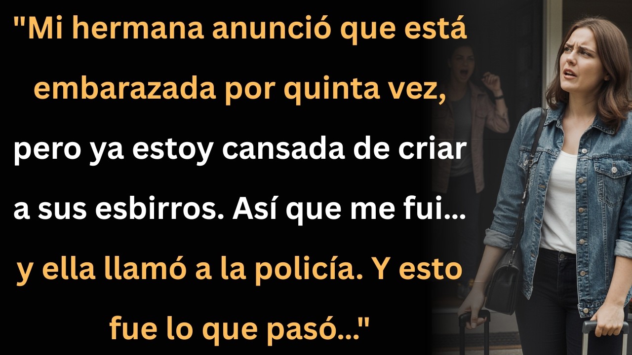 Mi hermana embarazada otra vez, yo me fui… y llamó a la policía. Esto pasó después…