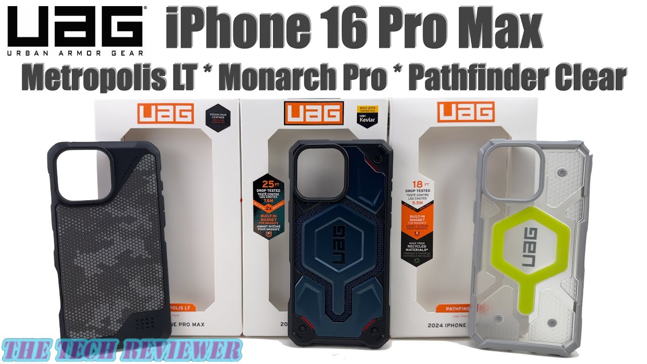 Чехлы UAG для iPhone 16 Pro Max: знакомьтесь с Monarch Pro Kevlar, Pathfinder Clear и Metropolis LT!