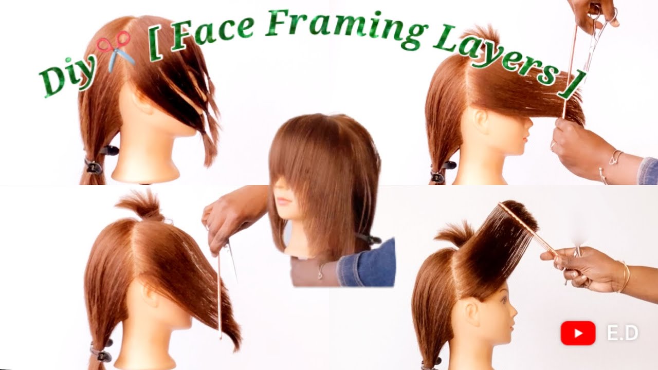 Tutorial // How to cut face framing layers at home // Dégradé contour visage..