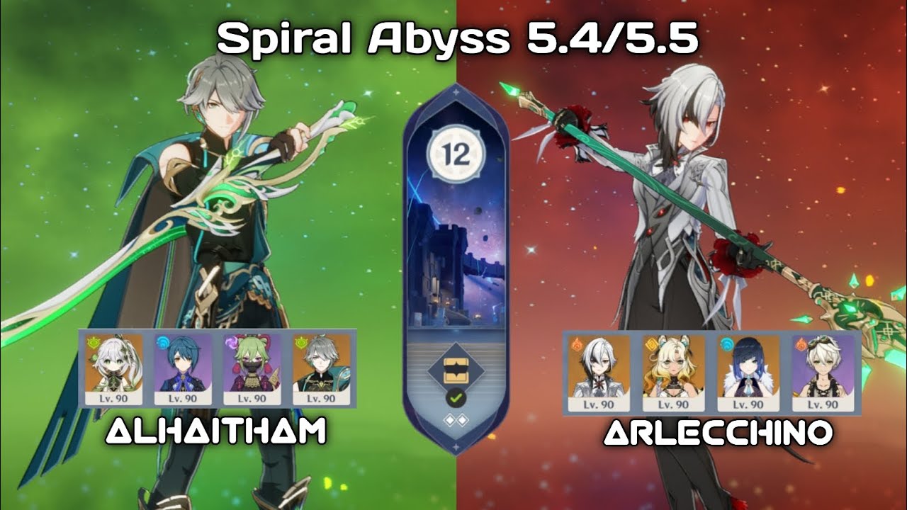 C0 Alhaitham Quickbloom and C1 Arlecchino Vape | New Spiral Abyss 5.4/5.5 | Genshin Impact