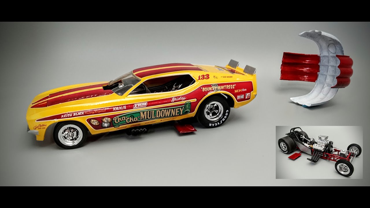 Shirley Muldowney Mustang Funny Car Hemi 1/25 Scale Model Kit How To Assemble Paint Apply Decals