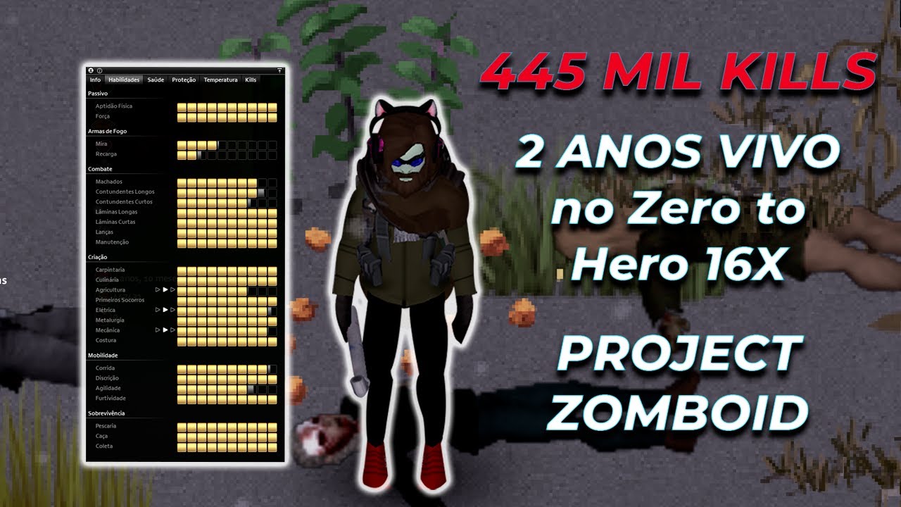 LIVE - 445 MIL KILLS 2 ANOS VIVO 16X - PROJECT ZOMBOID