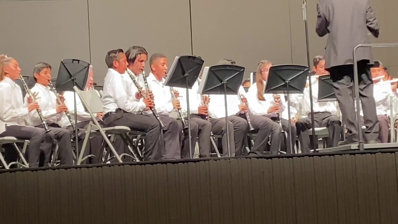 Sycamore junior high advanced band portion of fall concert 2019